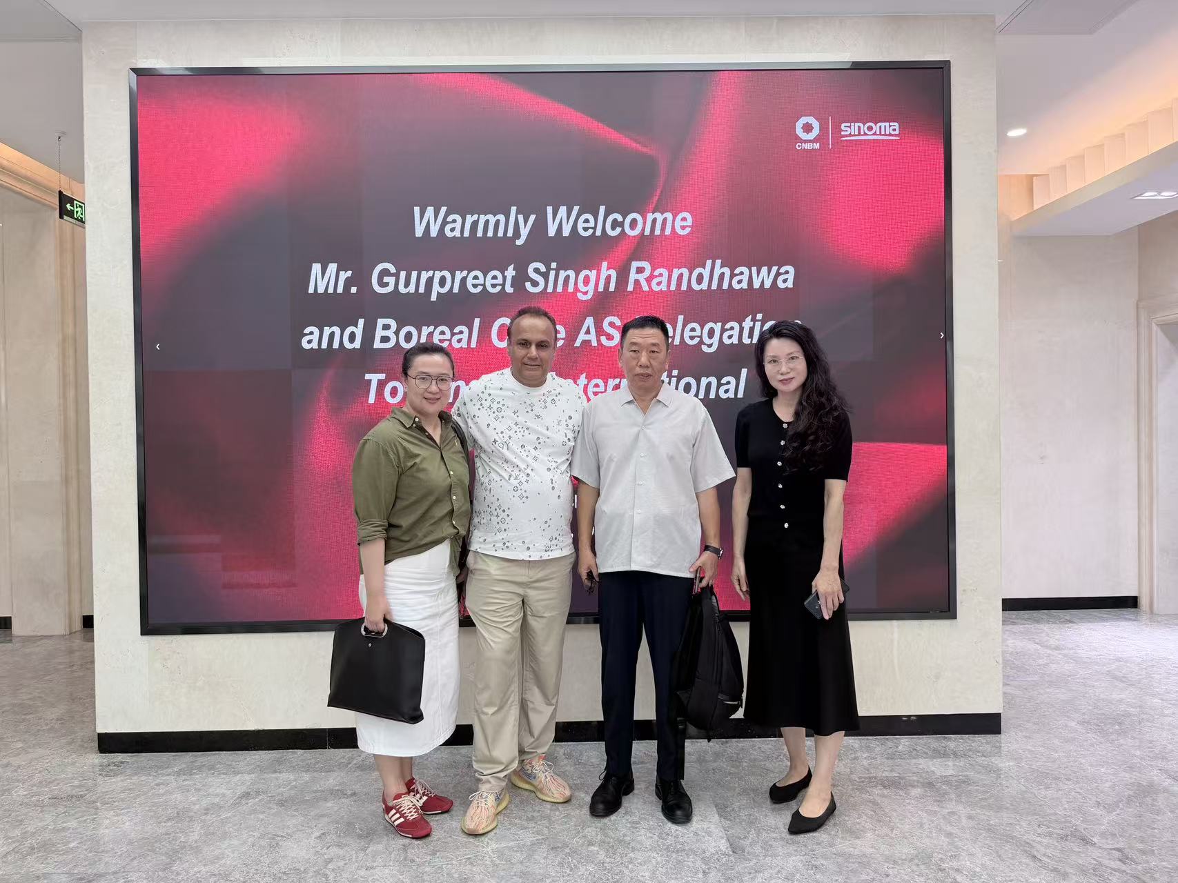 International visitors and local hosts at a formal reception in China