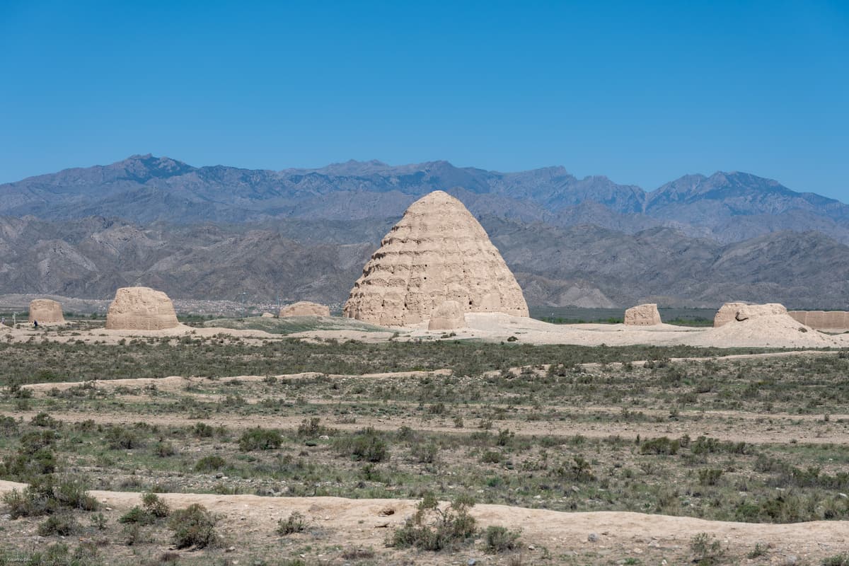 Western Xia Tombs below the Helan Mountains
