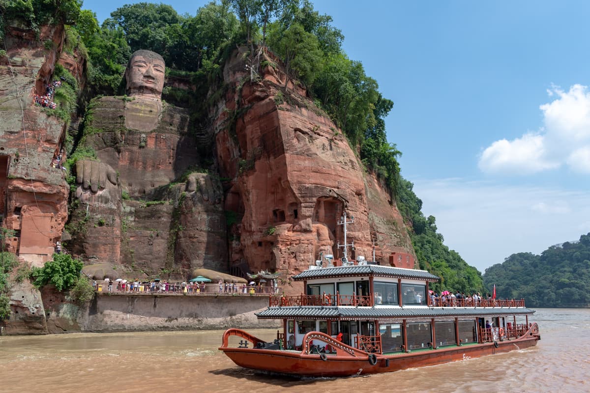 Leshan Giant Buddha by the river